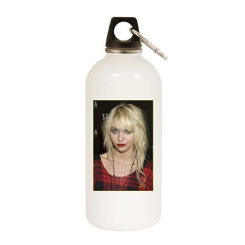 Taylor Momsen White Water Bottle With Carabiner