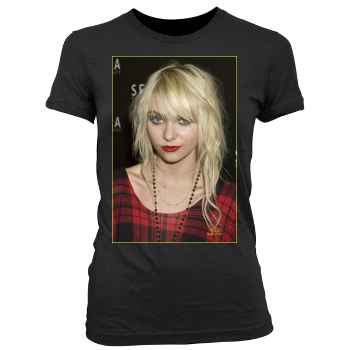 Taylor Momsen Women's Junior Cut Crewneck T-Shirt