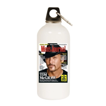 Tim McGraw White Water Bottle With Carabiner