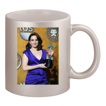 Tina Fey 11oz Metallic Silver Mug