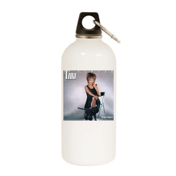 Tina Turner White Water Bottle With Carabiner