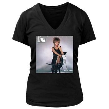 Tina Turner Women's Deep V-Neck TShirt