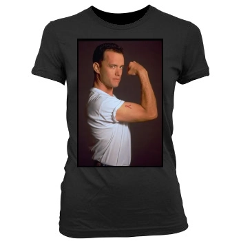 Tom Hanks Women's Junior Cut Crewneck T-Shirt