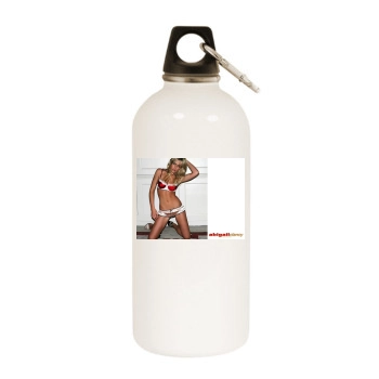 Abigail Clancy White Water Bottle With Carabiner