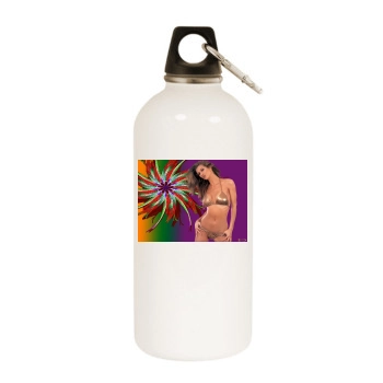Amber Smith White Water Bottle With Carabiner