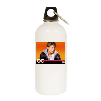 Benjamin McKenzie White Water Bottle With Carabiner