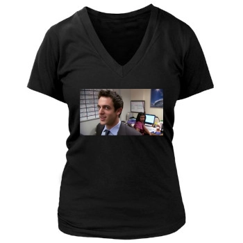 BJ Novak Women's Deep V-Neck TShirt