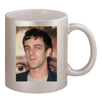 BJ Novak 11oz Metallic Silver Mug