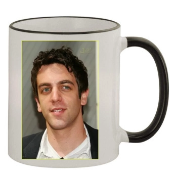 BJ Novak 11oz Colored Rim & Handle Mug