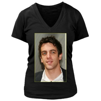 BJ Novak Women's Deep V-Neck TShirt