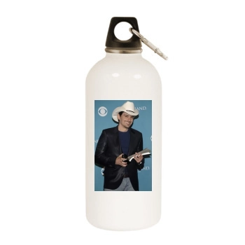 Brad Paisley White Water Bottle With Carabiner