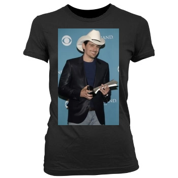 Brad Paisley Women's Junior Cut Crewneck T-Shirt