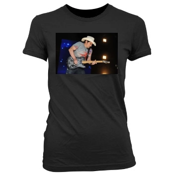 Brad Paisley Women's Junior Cut Crewneck T-Shirt