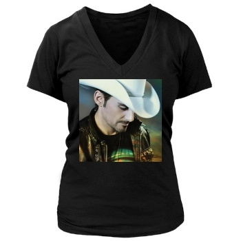 Brad Paisley Women's Deep V-Neck TShirt