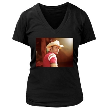 Brad Paisley Women's Deep V-Neck TShirt