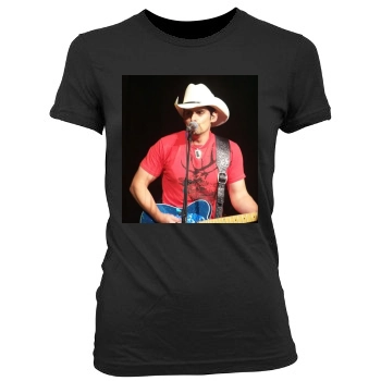 Brad Paisley Women's Junior Cut Crewneck T-Shirt