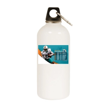 Brandon Marshall White Water Bottle With Carabiner