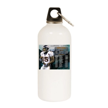 Brandon Marshall White Water Bottle With Carabiner