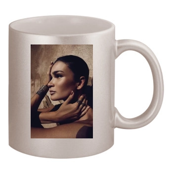 Caroline Ribeiro 11oz Metallic Silver Mug