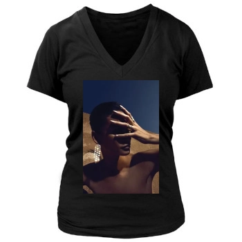 Caroline Ribeiro Women's Deep V-Neck TShirt