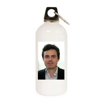 Casey Affleck White Water Bottle With Carabiner