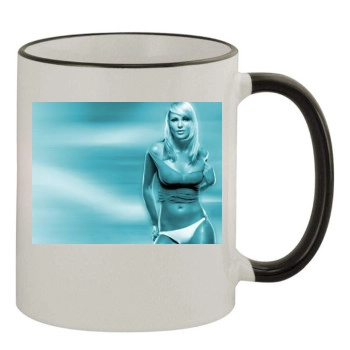 Cassie Lane 11oz Colored Rim & Handle Mug