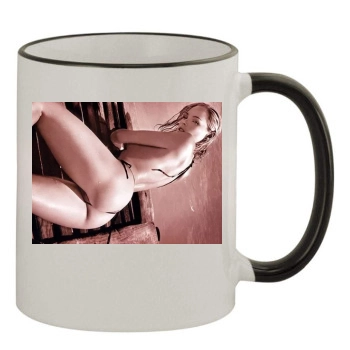 Cassie Lane 11oz Colored Rim & Handle Mug