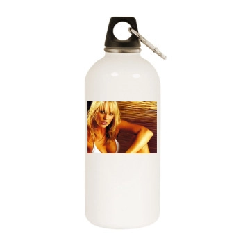 Cassie Lane White Water Bottle With Carabiner