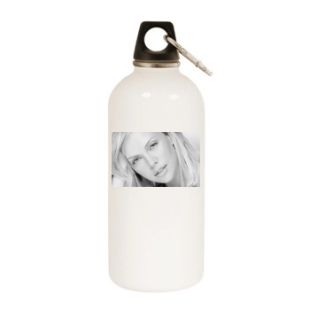 Charlize Theron White Water Bottle With Carabiner