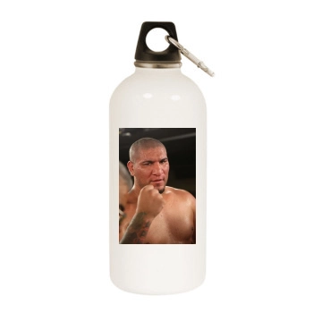 Chris Arreola White Water Bottle With Carabiner