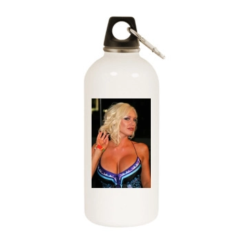 Christi Shake White Water Bottle With Carabiner