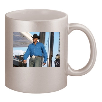 Cowboy Troy 11oz Metallic Silver Mug