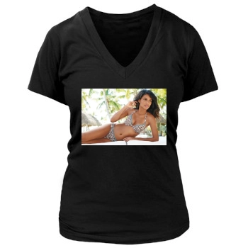 Emanuela de Paula Women's Deep V-Neck TShirt