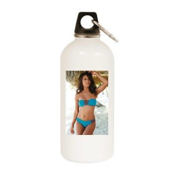 Emanuela de Paula White Water Bottle With Carabiner