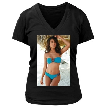 Emanuela de Paula Women's Deep V-Neck TShirt