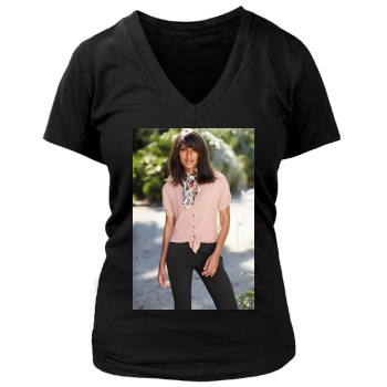 Emanuela de Paula Women's Deep V-Neck TShirt