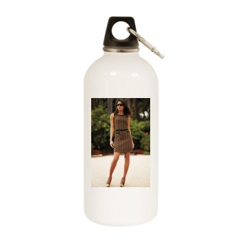 Emanuela de Paula White Water Bottle With Carabiner