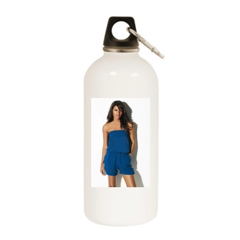 Emanuela de Paula White Water Bottle With Carabiner