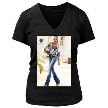 Emanuela de Paula Women's Deep V-Neck TShirt