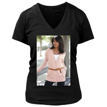 Emanuela de Paula Women's Deep V-Neck TShirt