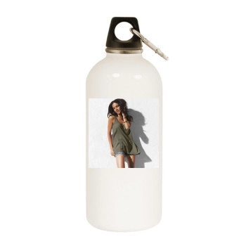 Emanuela de Paula White Water Bottle With Carabiner