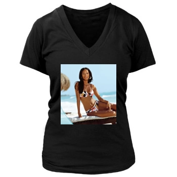 Emanuela de Paula Women's Deep V-Neck TShirt