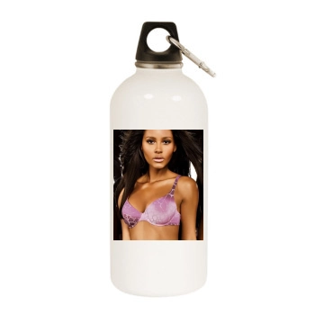 Emanuela de Paula White Water Bottle With Carabiner