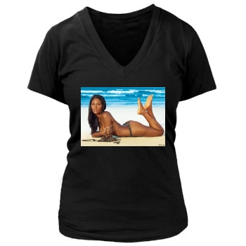 Emanuela de Paula Women's Deep V-Neck TShirt