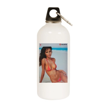 Emanuela de Paula White Water Bottle With Carabiner