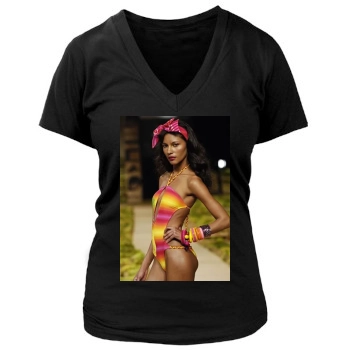 Emanuela de Paula Women's Deep V-Neck TShirt