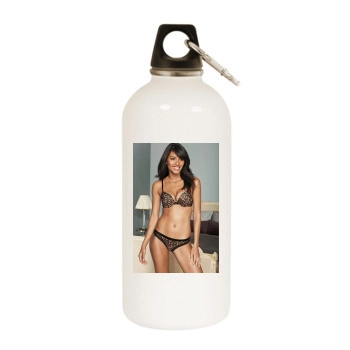 Emanuela de Paula White Water Bottle With Carabiner