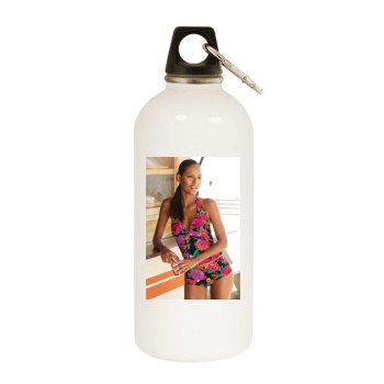 Emanuela de Paula White Water Bottle With Carabiner