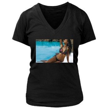 Emanuela de Paula Women's Deep V-Neck TShirt