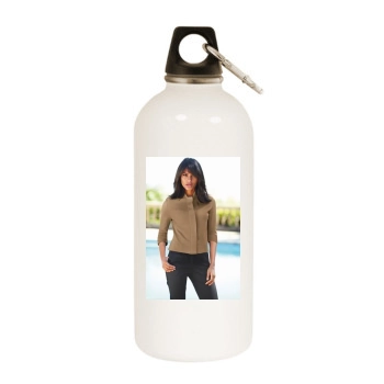 Emanuela de Paula White Water Bottle With Carabiner